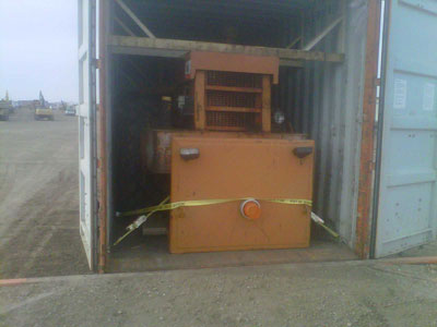 Export Logistics & Shipping, Inc. internationally transports Sakai compactor in cube container from Edmonton, Alberta, Canada to Laem Chabang